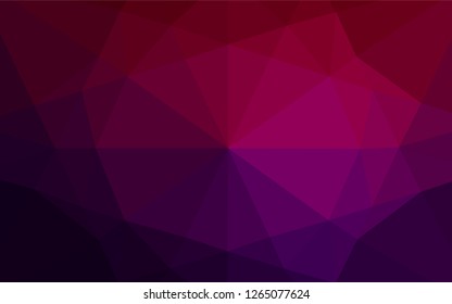 Dark Purple vector polygon abstract backdrop. Triangular geometric sample with gradient.  A new texture for your design.