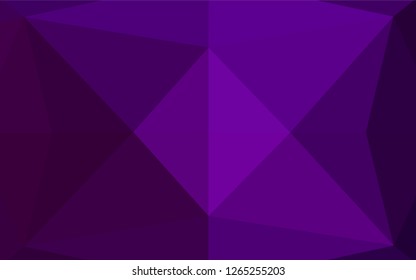 Dark Purple vector polygon abstract layout. Colorful illustration in abstract style with gradient. A new texture for your design.