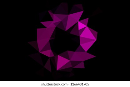 Dark Purple vector polygon abstract backdrop. Modern geometrical abstract illustration with gradient. Brand new design for your business.