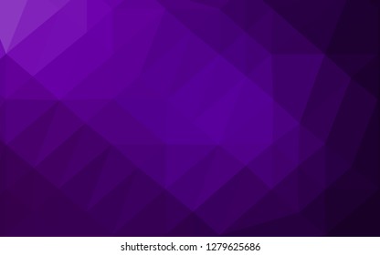 Dark Purple vector polygon abstract background. Colorful abstract illustration with gradient. Elegant pattern for a brand book.
