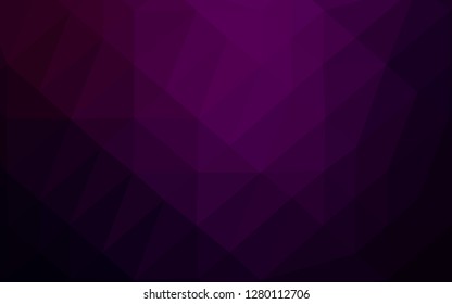 Dark Purple vector polygon abstract background. Shining colored illustration in a Brand new style. Triangular pattern for your business design.