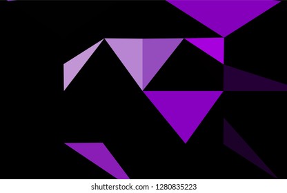 Dark Purple vector polygon abstract background. Brand new colored illustration in blurry style with gradient. The completely new template can be used for your brand book.