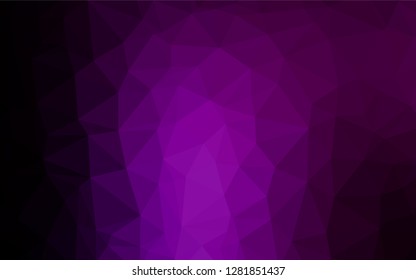 Dark Purple vector polygon abstract layout. An elegant bright illustration with gradient. Brand new style for your business design.