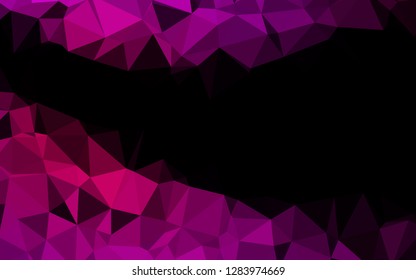 Dark Purple vector polygon abstract layout. Geometric illustration in Origami style with gradient. Completely new design for your business.