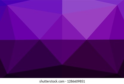 Dark Purple vector polygon abstract background. Shining illustration, which consist of triangles. The completely new template can be used for your brand book.