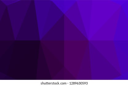 Dark Purple vector polygon abstract backdrop. A vague abstract illustration with gradient. The polygonal design can be used for your web site.