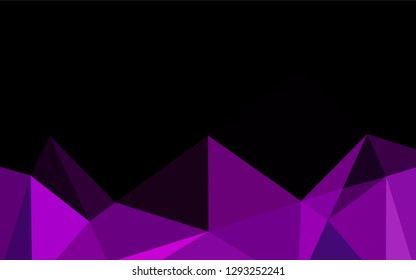 Dark Purple vector polygon abstract backdrop. Shining illustration, which consist of triangles. The completely new template can be used for your brand book.