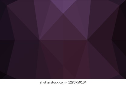 Dark Purple vector polygon abstract backdrop. Glitter abstract illustration with an elegant design. The textured pattern can be used for background.