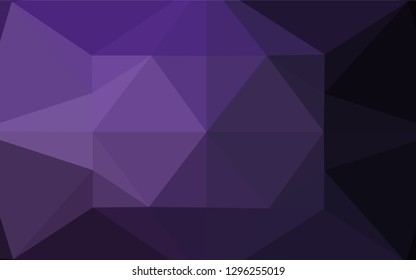 Dark Purple vector polygon abstract backdrop. Modern geometrical abstract illustration with gradient. The polygonal design can be used for your web site.