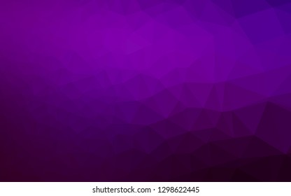 Dark Purple vector polygon abstract layout. Brand new colorful illustration in with gradient. Completely new template for your business design.