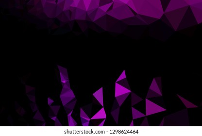 Dark Purple vector polygon abstract background. A completely new color illustration in a vague style. The best triangular design for your business.