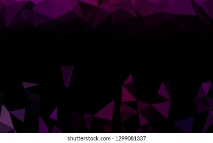 Dark Purple vector polygon abstract layout. Brand new colorful illustration in with gradient. New texture for your design.