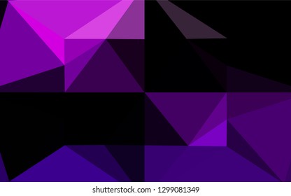 Dark Purple vector polygon abstract layout. Shining colored illustration in a Brand new style. A new texture for your design.