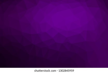 Dark Purple vector polygon abstract backdrop. Shining colored illustration in a Brand new style. The best triangular design for your business.