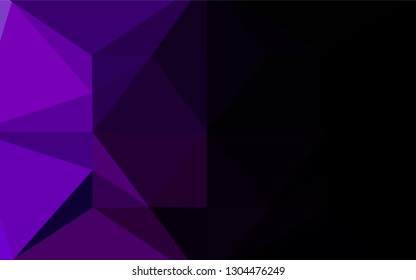 Dark Purple vector polygon abstract background. Colorful abstract illustration with gradient. Brand new style for your business design.
