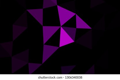Dark Purple vector polygon abstract layout. A vague abstract illustration with gradient. Template for a cell phone background.