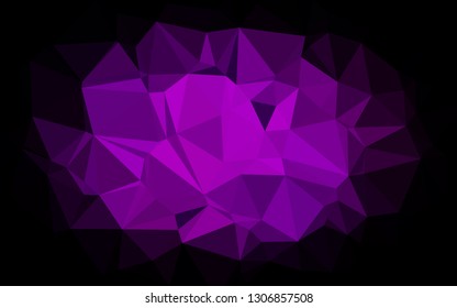 Dark Purple vector polygon abstract background. Colorful abstract illustration with gradient. Textured pattern for background.