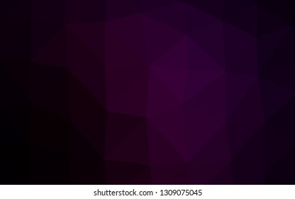 Dark Purple vector polygon abstract layout. Colorful illustration in abstract style with gradient. New texture for your design.