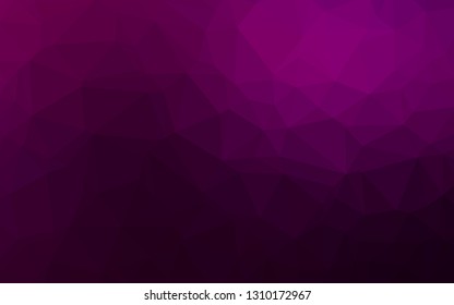 Dark Purple vector polygon abstract backdrop. A completely new color illustration in a vague style. Brand new design for your business.