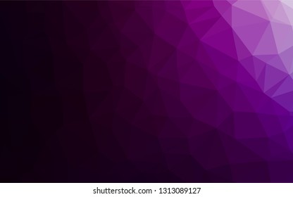 Dark Purple vector polygon abstract background. Colorful illustration in abstract style with gradient. Triangular pattern for your business design.