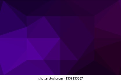 Dark Purple vector polygon abstract layout. Creative geometric illustration in Origami style with gradient. The completely new template can be used for your brand book.