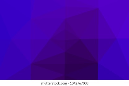 Dark Purple vector polygon abstract backdrop. Brand new colorful illustration in with gradient. New texture for your design.