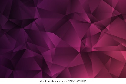 Dark Purple vector polygon abstract layout. Creative geometric illustration in Origami style with gradient. Template for cell phone's backgrounds.