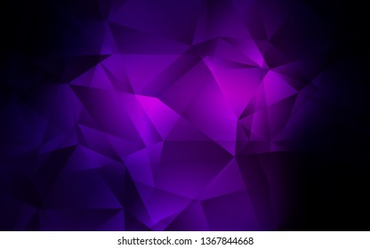 Dark Purple vector polygon abstract background. A completely new color illustration in a polygonal style. Textured pattern for your backgrounds.