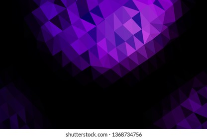 Dark Purple vector polygon abstract layout. Geometric illustration in Origami style with gradient. Elegant pattern for a brand book.