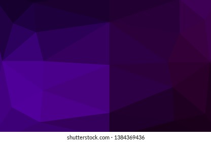 Dark Purple vector polygon abstract layout. Modern geometrical abstract illustration with gradient. The best triangular design for your business.