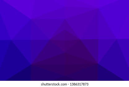 Dark Purple vector polygon abstract layout. A vague abstract illustration with gradient. Template for your brand book.