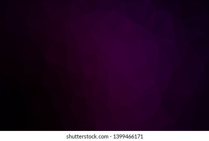 Dark Purple vector polygon abstract layout. Colorful illustration in Origami style with gradient.  Elegant pattern for a brand book.