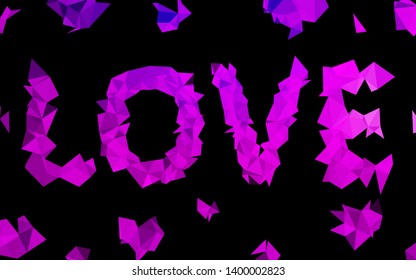 Dark Purple vector polygon abstract background. An elegant bright illustration with gradient. Brand new style for your business design.