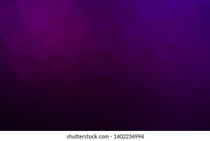 Dark Purple vector polygon abstract background. A completely new color illustration in a vague style. Completely new design for your business.