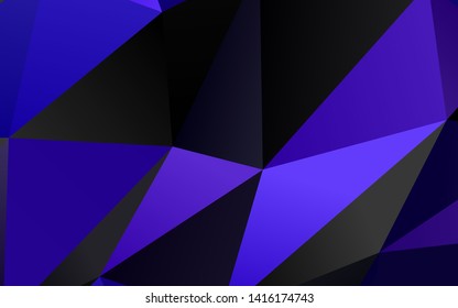 Dark Purple vector polygon abstract background. A vague abstract illustration with gradient. Polygonal design for your web site.