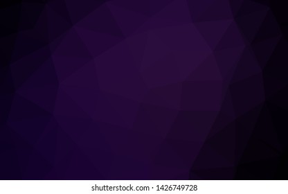 Dark Purple vector polygon abstract background. Colorful illustration in Origami style with gradient.  Textured pattern for background.