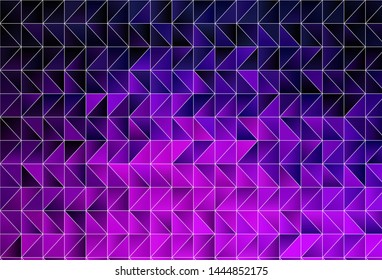 Dark Purple vector polygon abstract backdrop. Colorful illustration in polygonal style with gradient. Template for cell phone's backgrounds.