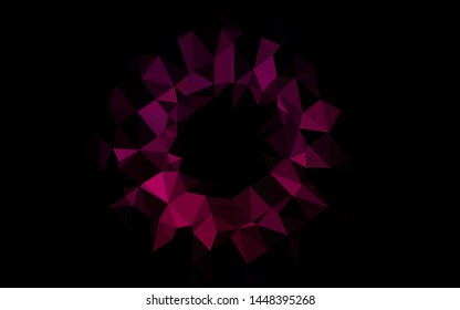 Dark Purple vector polygon abstract layout. An elegant bright illustration with gradient. Completely new design for your business.