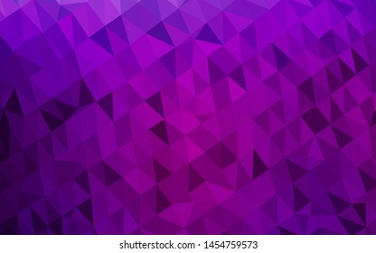Dark Purple vector polygon abstract layout. A completely new color illustration in a vague style. New texture for your design.