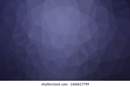 Dark Purple vector polygon abstract backdrop. Colorful illustration in Origami style with gradient.  The best triangular design for your business.