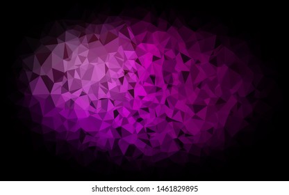 Dark Purple vector polygon abstract backdrop. Brand new colorful illustration in with gradient. Template for your brand book.