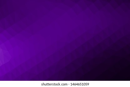 Dark Purple vector polygon abstract layout. Geometric illustration in Origami style with gradient. Brand new style for your business design.
