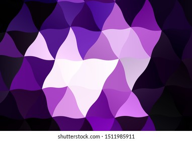 Dark Purple vector polygon abstract layout. Geometric illustration in Origami style with gradient.  Polygonal design for your web site.