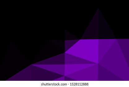 Dark Purple vector polygon abstract backdrop. Glitter abstract illustration with an elegant design. Elegant pattern for a brand book.