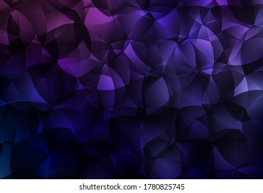 Dark Purple vector polygon abstract background. Modern abstract illustration with triangles. Template for cell phone's backgrounds.