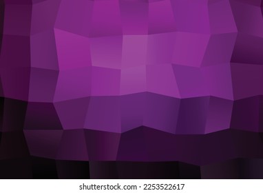 Dark Purple vector polygon abstract backdrop. Shining illustration, which consist of triangles. Textured pattern for background.
