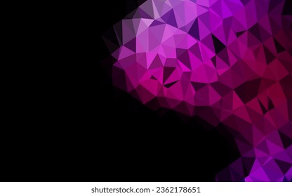 Dark Purple vector polygon abstract background. Colorful abstract illustration with gradient. Polygonal design for your web site.