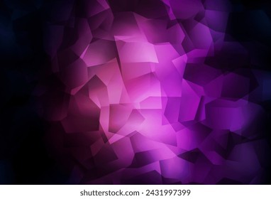 Dark Purple vector polygon abstract background. Creative geometric illustration in Origami style with gradient. Completely new template for your banner.