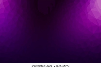 Dark Purple vector polygon abstract background. Glitter abstract illustration with an elegant design. Polygonal design for your web site.