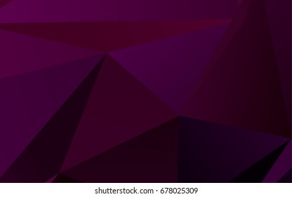 Dark Purple vector polygon abstract pattern. Triangular geometric sample with gradient.  Brand-new design for your business.